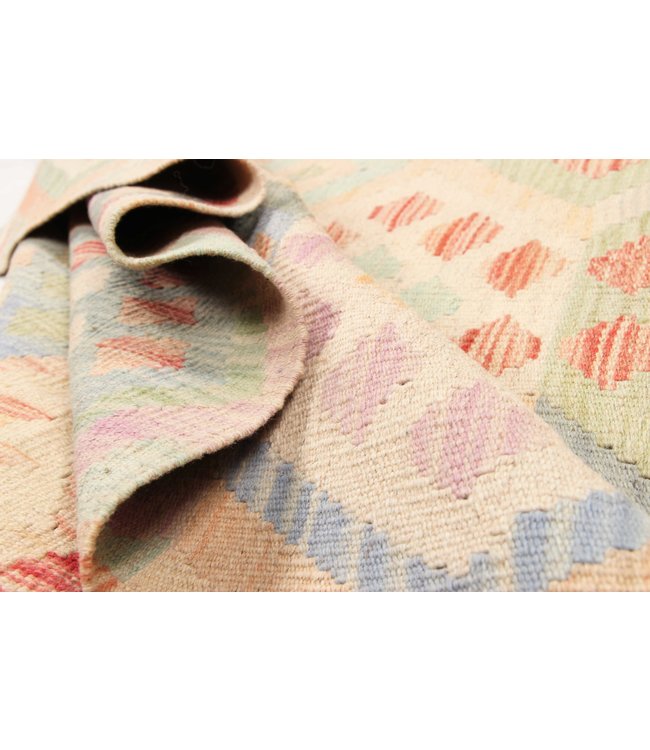 194x152 cm Handgewebte Orientalisch Wolle Kelim Teppich