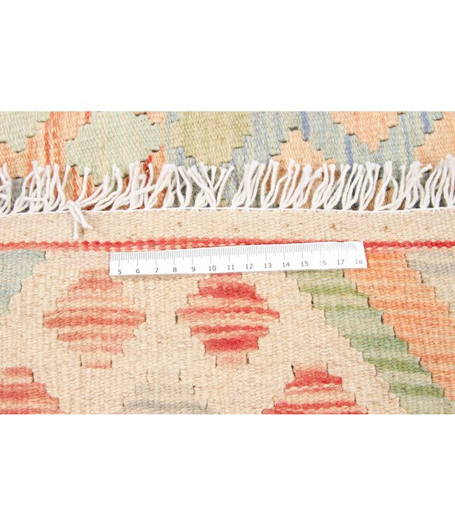 194x152 cm Handgewebte Orientalisch Wolle Kelim Teppich