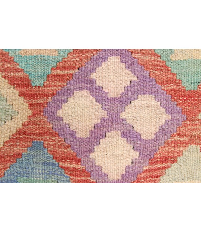 200x145 cm Handgewebte Orientalisch Wolle Kelim Teppich