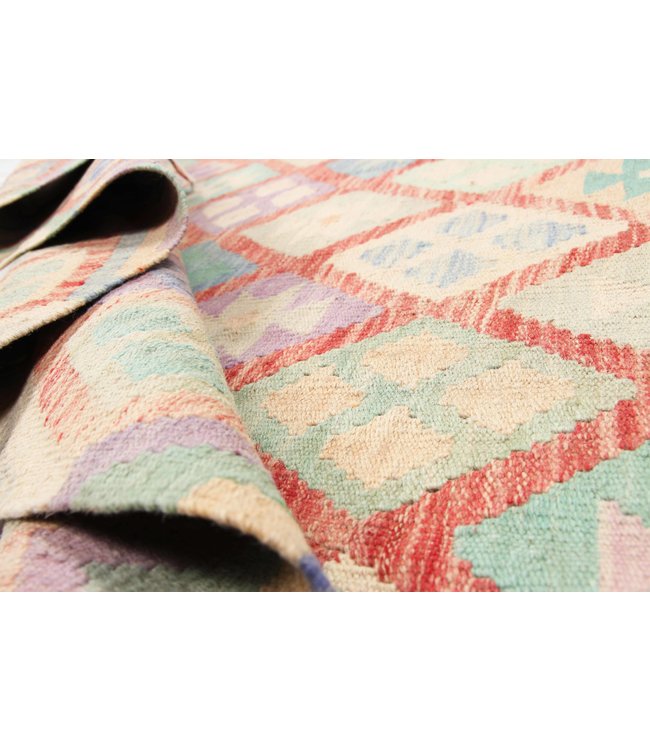 200x145 cm Hand Woven Afghan Wool Kilim Area Rug