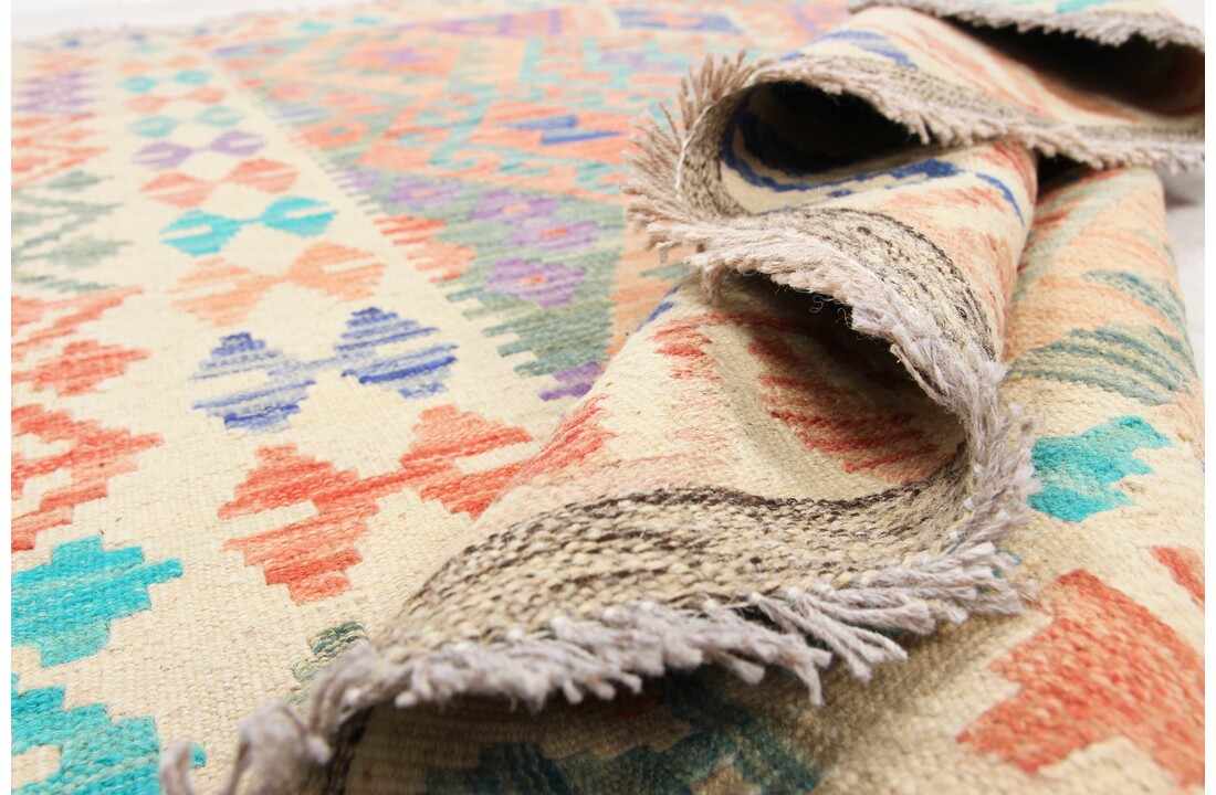 199x155 cm Kelim Teppich afghan kelim teppich