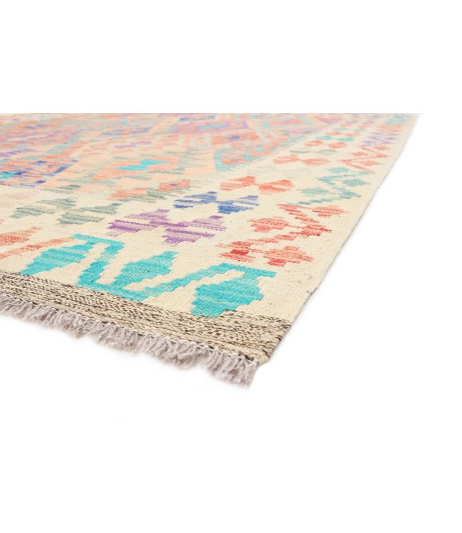 199x155 cm Handgewebte Orientalisch Wolle Kelim Teppich