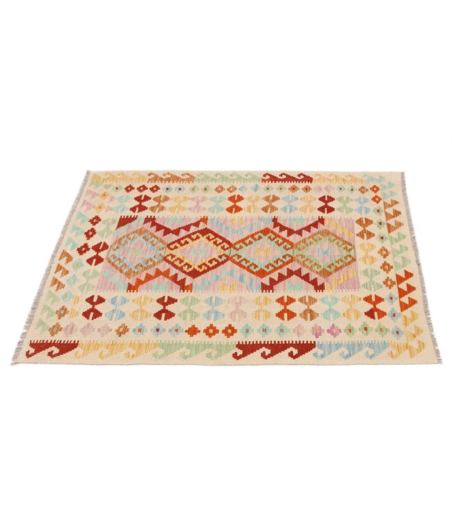 168x124 cm Hand Woven Afghan Wool Kilim Area Rug