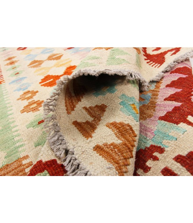 168x124 cm Hand Woven Afghan Wool Kilim Area Rug