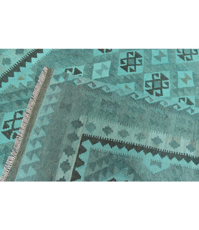 9'65x6'76 Hand Woven Afghan Wool Kilim Area Rug