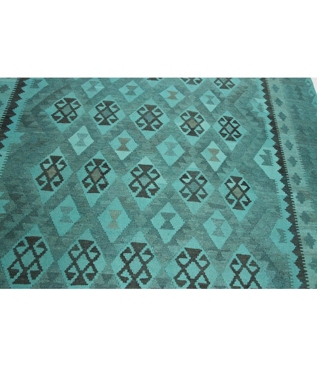 Handgemaakt Oosters Kelim Wol Vloerkleed 294x206 cm