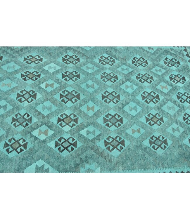 9'65x6'76 Hand Woven Afghan Wool Kilim Area Rug