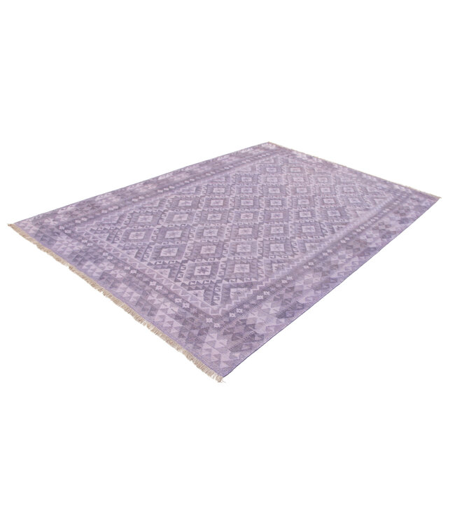 9'58x6'73 Hand Woven Brown Wool Kilim Area Rug