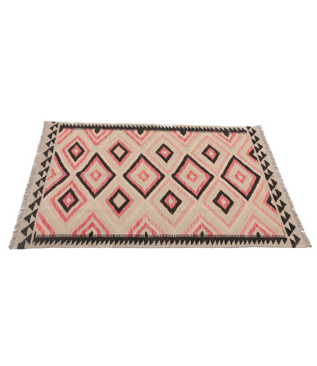 198x150 cm Hand Woven Afghan Wool Kilim Area Rug