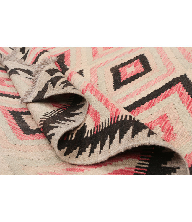 198x150 cm Hand Woven Afghan Wool Kilim Area Rug