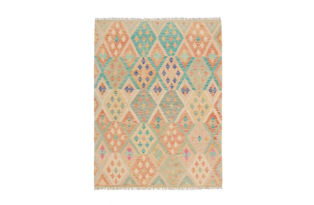 214x152 cm Kelim Kleed Vloerkleed Tapijt Kelim Hand Geweven