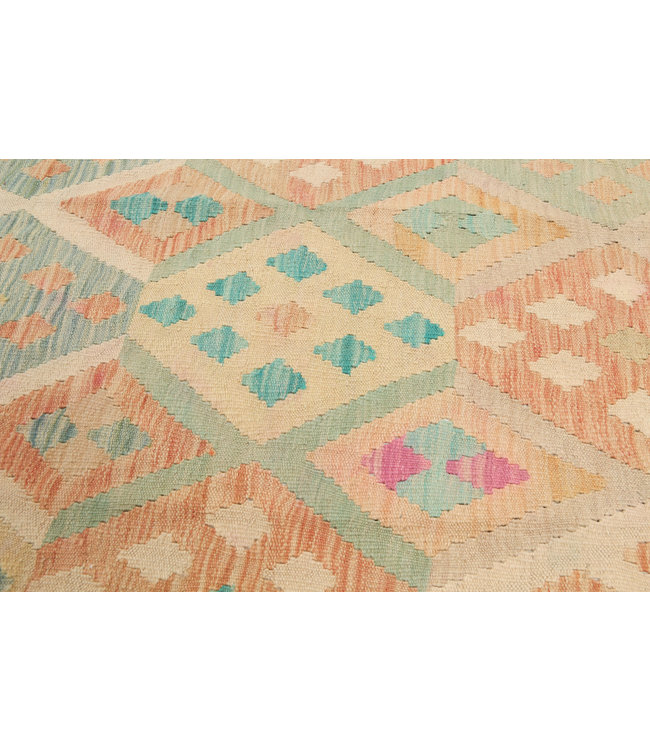 214x152 cm Hand Woven Afghan Wool Kilim Area Rug