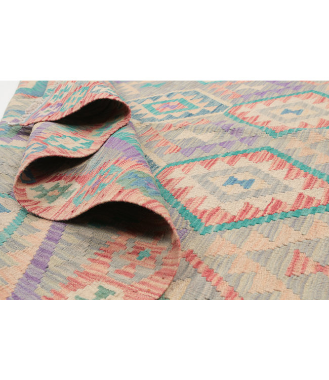 210x170 cm Handgewebte Orientalisch Wolle Kelim Teppich