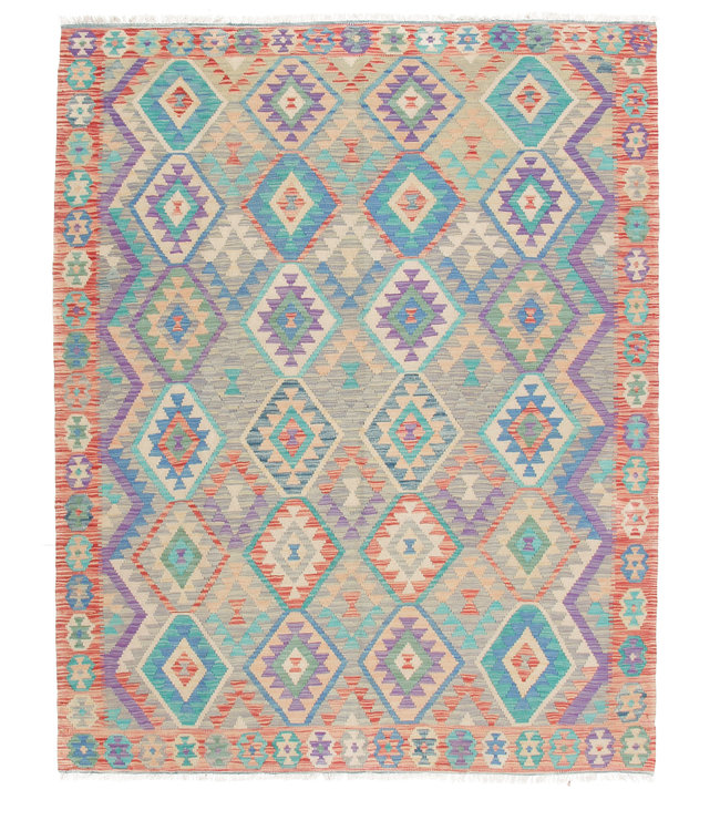 210x170 cm Hand Woven Afghan Wool Kilim Area Rug