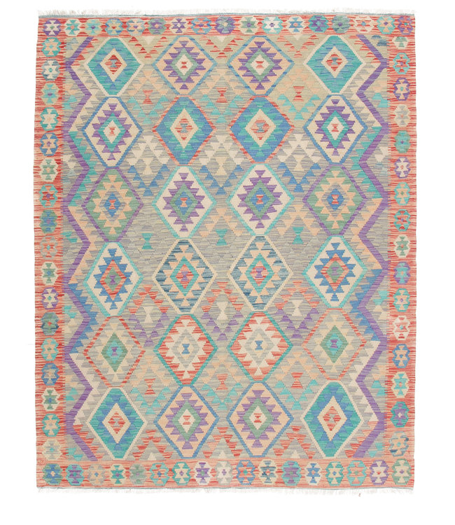 210x170 cm Handgewebte Orientalisch Wolle Kelim Teppich
