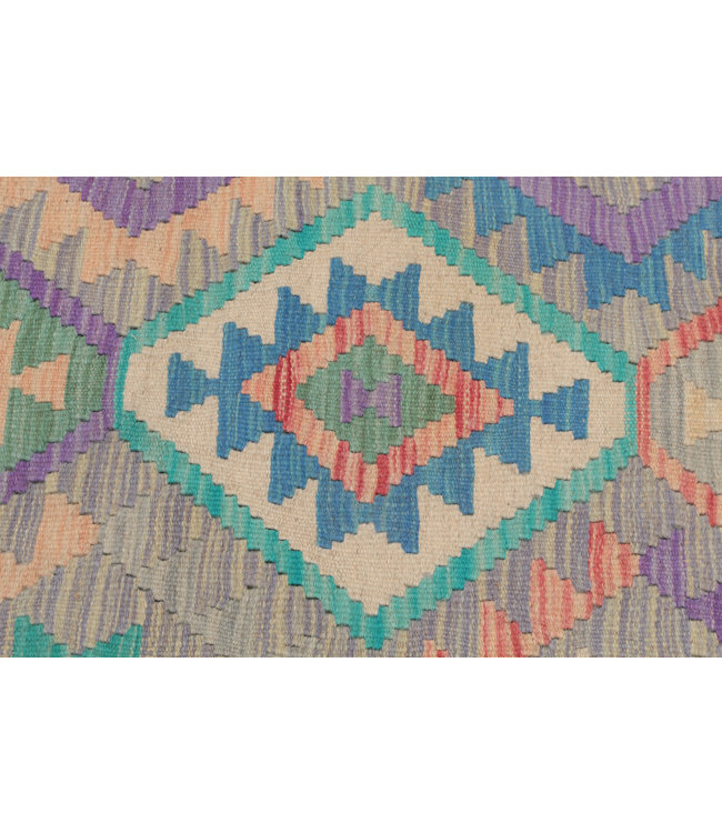 210x170 cm Handgemaakt Oosters Kelim Wol Vloerkleed