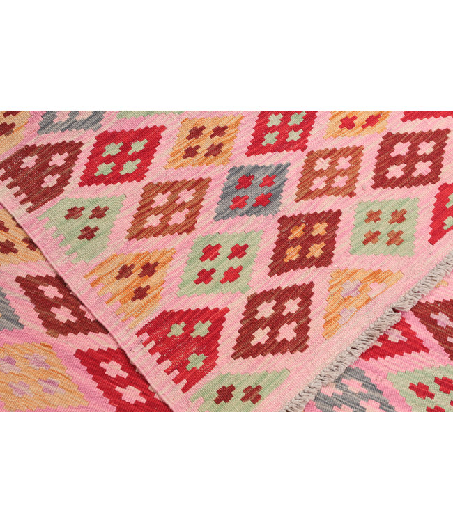 205x145 cm Hand Woven Afghan Wool Kilim Area Rug