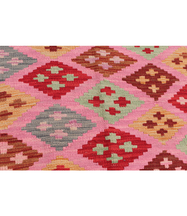 205x145 cm Hand Woven Afghan Wool Kilim Area Rug