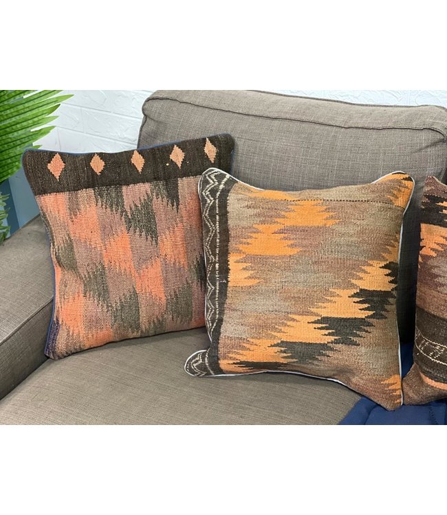 4x vintage  kelim kissens  ca 45x45 cm