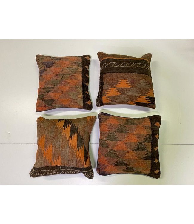 4x vintage  kelim kissens  ca 45x45 cm