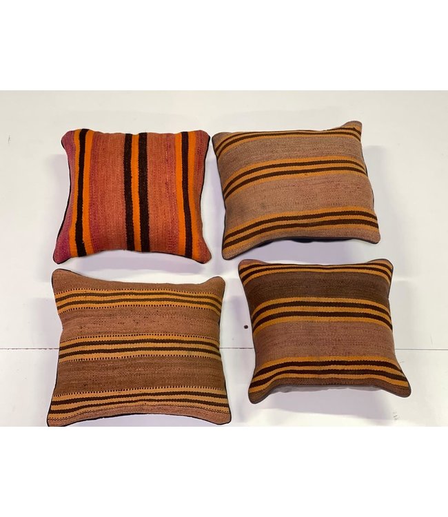 4x vintage unique Kilim Cushion ca 45x45 cm