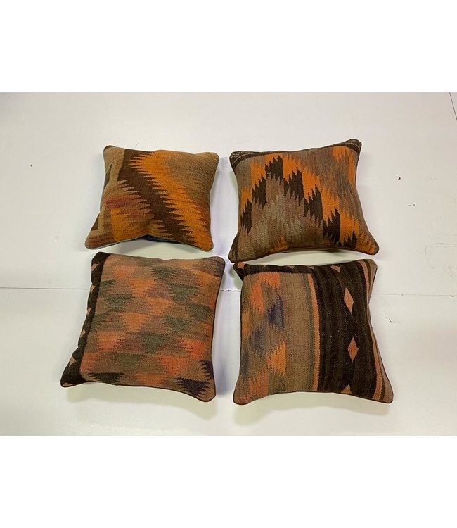 4x vintage  kelim kissens  ca 45x45 cm