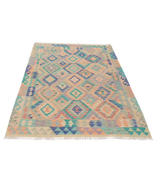 210x152 cm Handgemacht Wolle Kelim Teppich Orientteppich