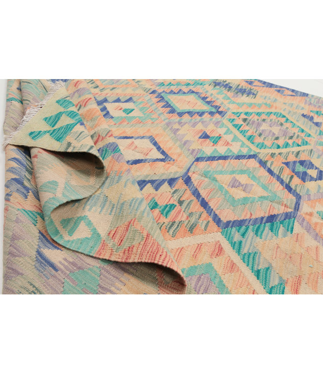 210x152 cm Handgemacht Wolle Kelim Teppich Orientteppich