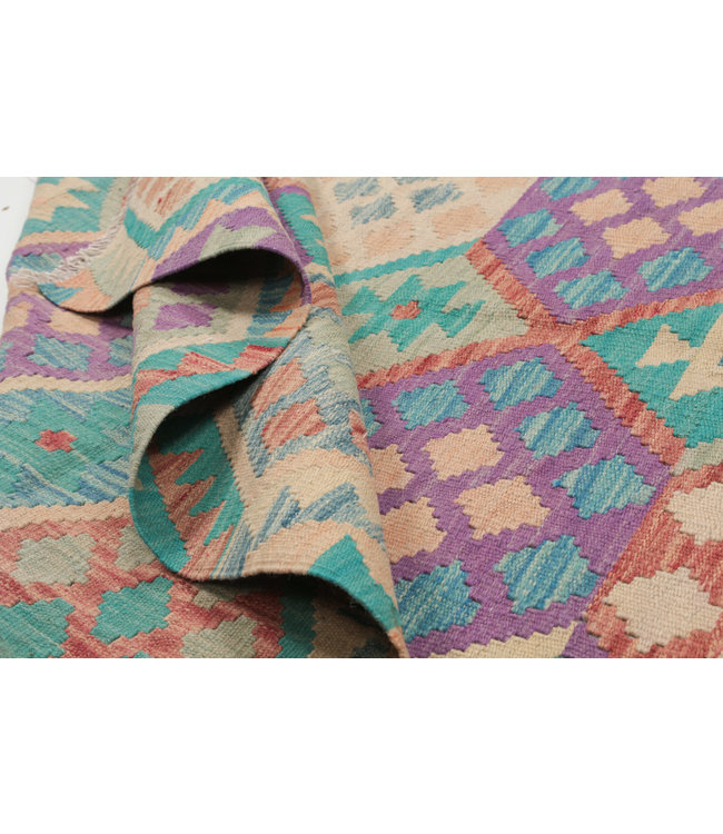 188x150 cm Handmade Afghan Kilim Area Rug Wool Carpet