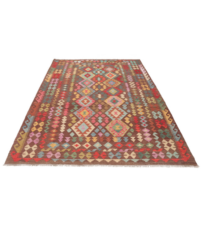 296x201 cm Handgemacht Wolle Kelim Teppich Orientteppich