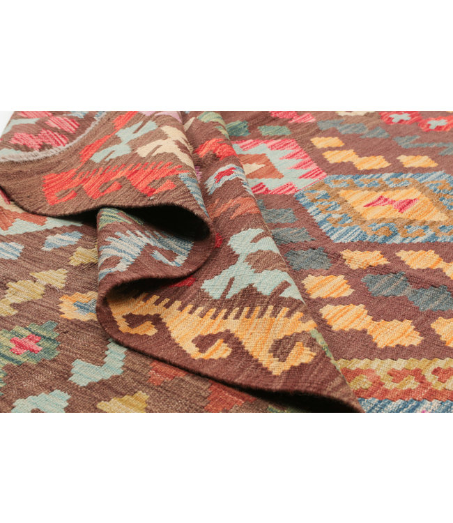 296x201 cm Handmade Afghan Kilim Area Rug Wool Carpet