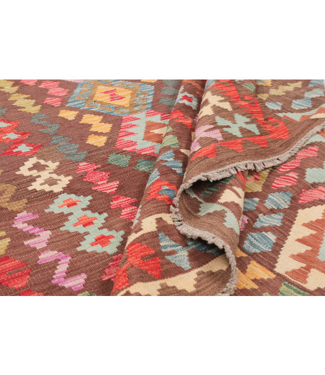 296x201 cm Handmade Afghan Kilim Area Rug Wool Carpet