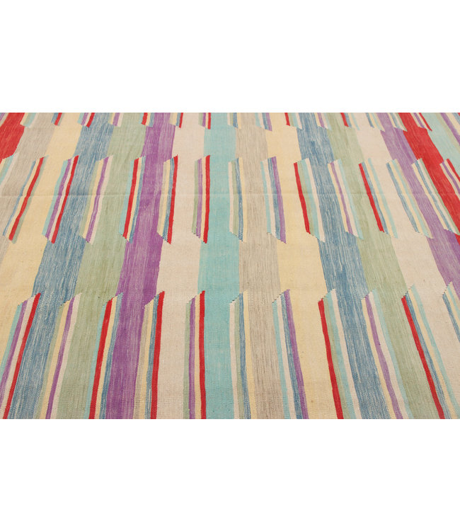 299x199 cm Handmade Afghan Kilim Area Rug Wool Carpet