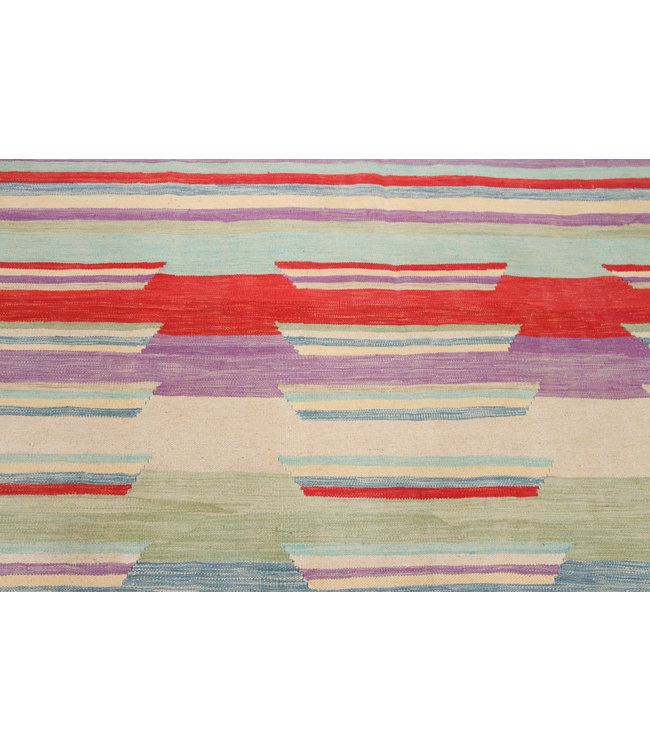 299x199 cm Handmade Afghan Kilim Area Rug Wool Carpet