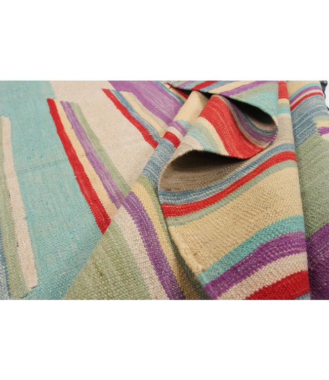 299x199 cm Handmade Afghan Kilim Area Rug Wool Carpet