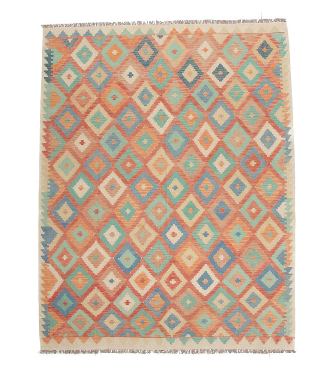 288x210 cm Handgemacht Wolle Kelim Teppich Orientteppich