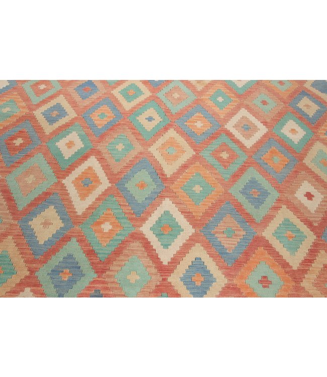 288x210 cm Handmade Afghan Kilim Area Rug Wool Carpet
