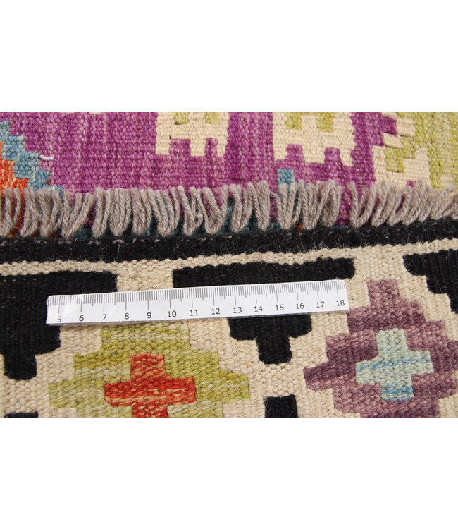 294x201 cm Handmade Afghan Kilim Area Rug Wool Carpet