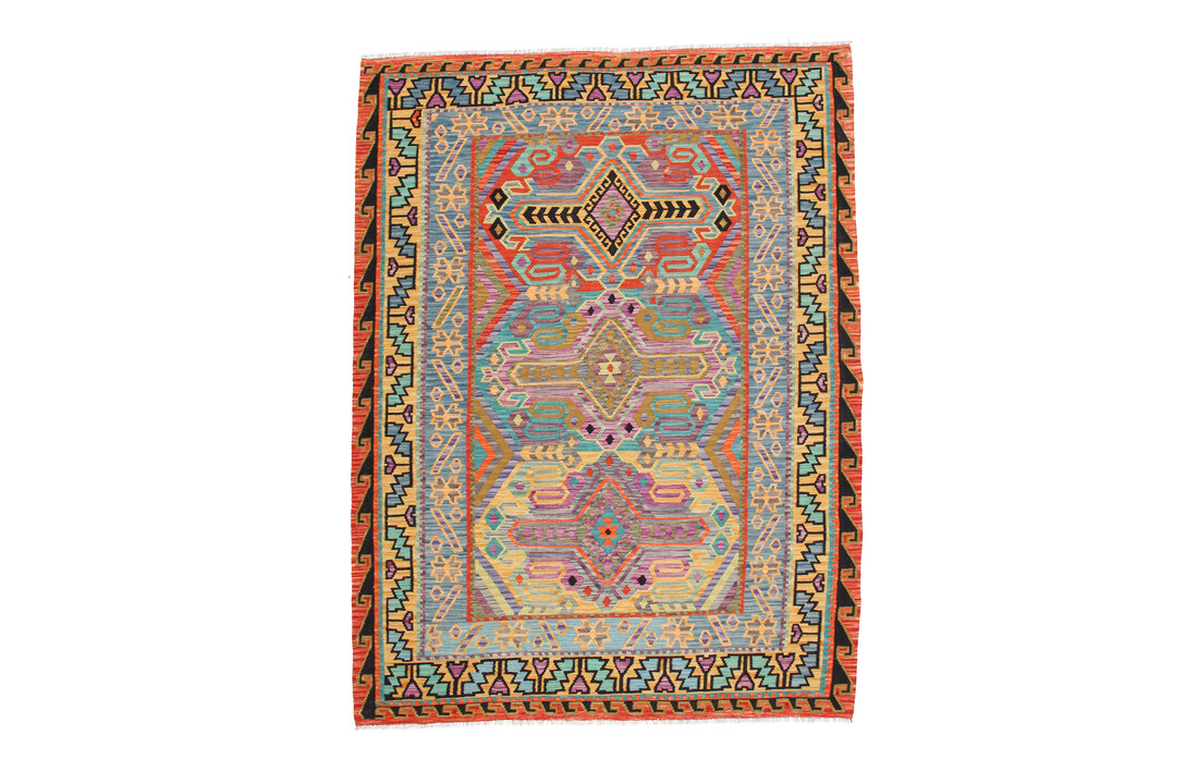 293x203 cm Handgemacht Wolle Kelim Teppich Orientteppich