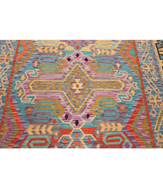 293x203 cm Handgemacht Wolle Kelim Teppich Orientteppich