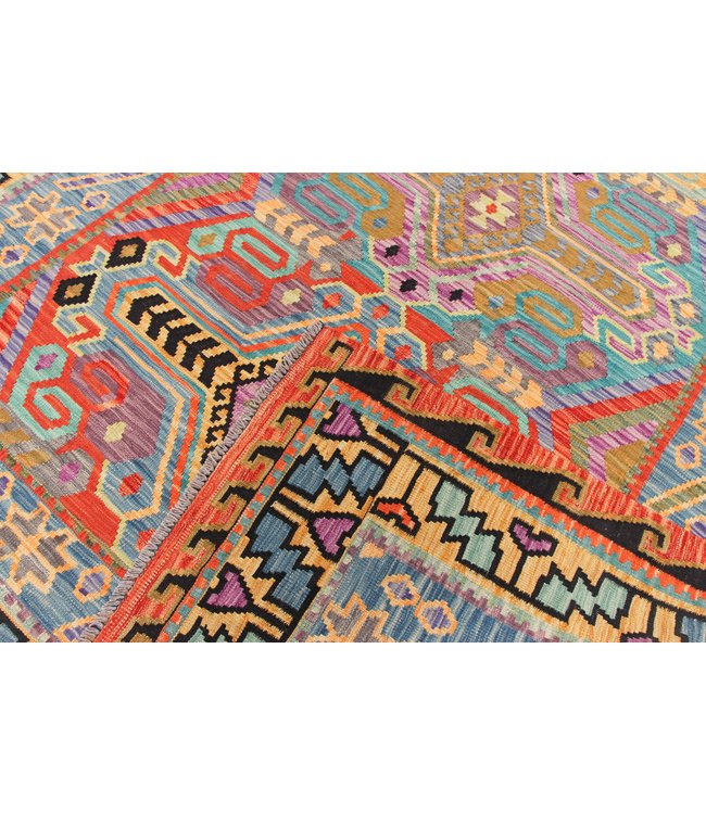 293x203 cm Handgemacht Wolle Kelim Teppich Orientteppich