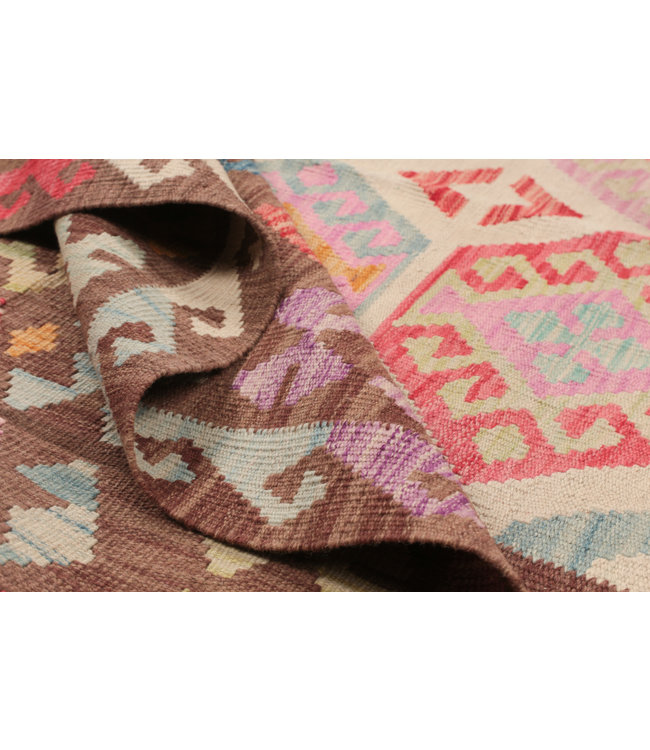 296x200 cm Handmade Afghan Kilim Area Rug Color Wool Carpet