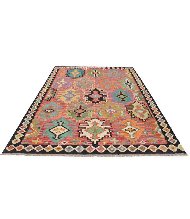 300x208 cm Handmade Afghan Kilim Area Rug Wool Carpet