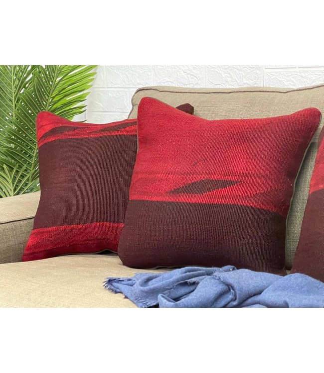 4x unike vintage kelim kussens met vulling ca 45x45 cm