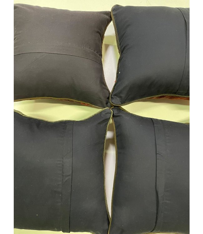 4x unike vintage kelim kussens met vulling ca 45x45 cm