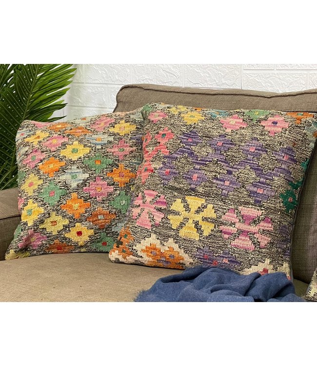 4x vintage unique Kilim Cushion ca 45x45 cm