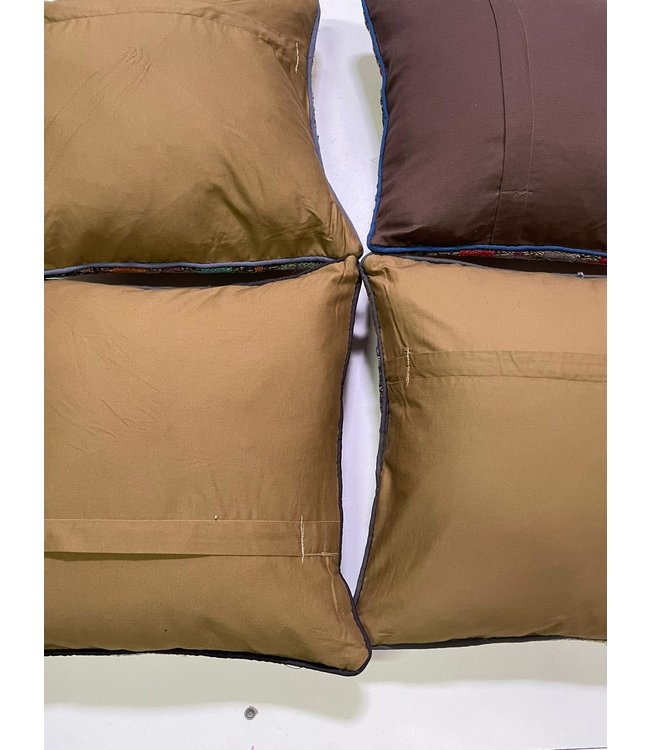 4x unike vintage kelim kussens met vulling ca 45x45 cm