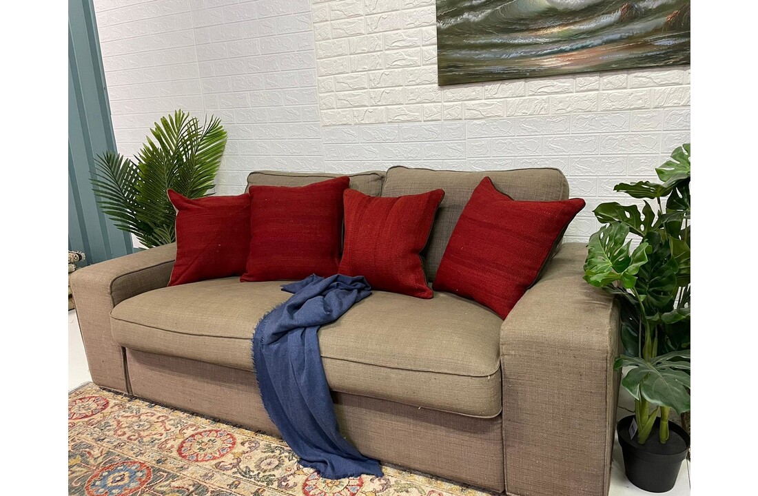 4x unike vintage kelim kussens met vulling ca 45x45 cm