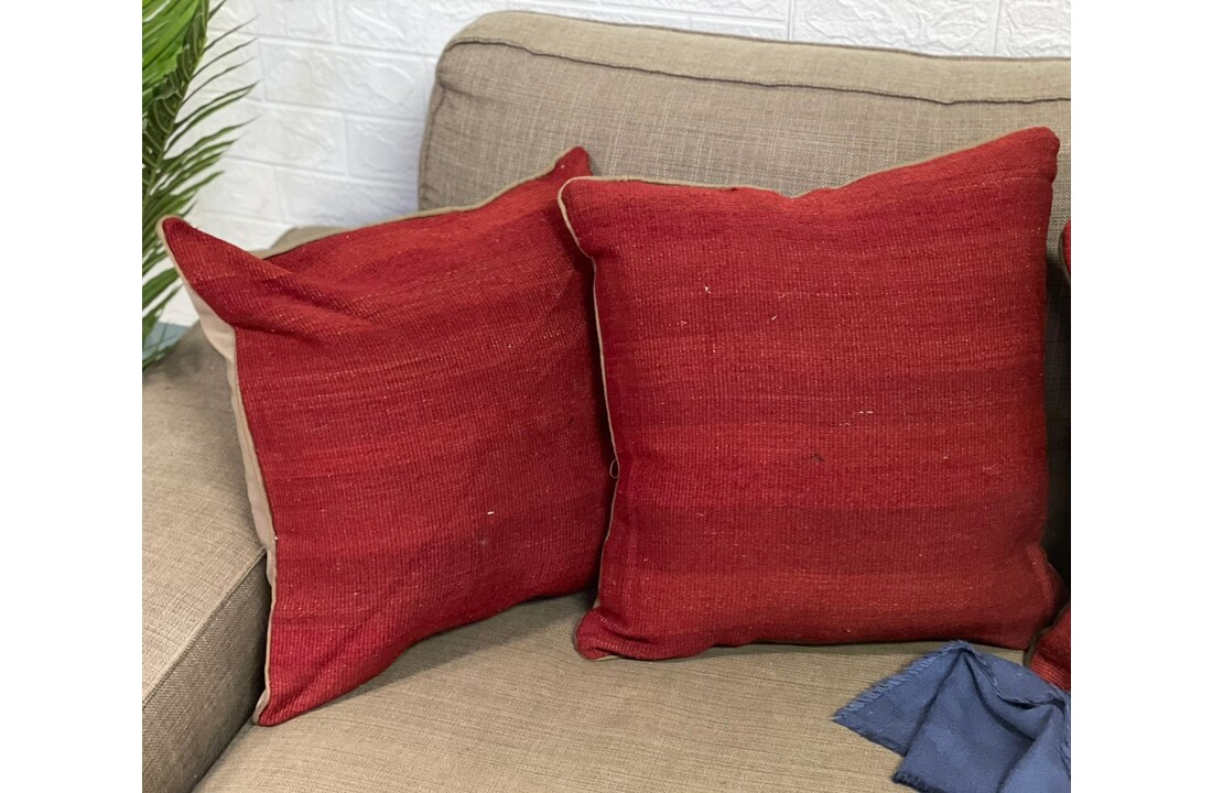 4x unike vintage kelim kussens met vulling ca 45x45 cm
