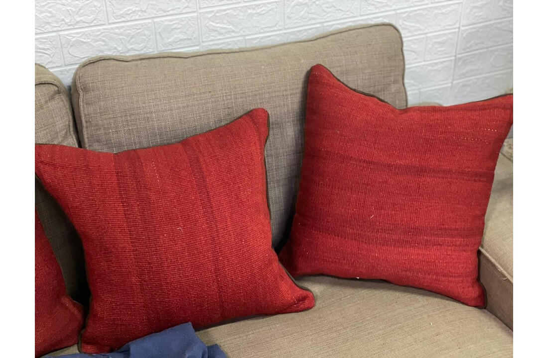4x unike vintage kelim kussens met vulling ca 45x45 cm